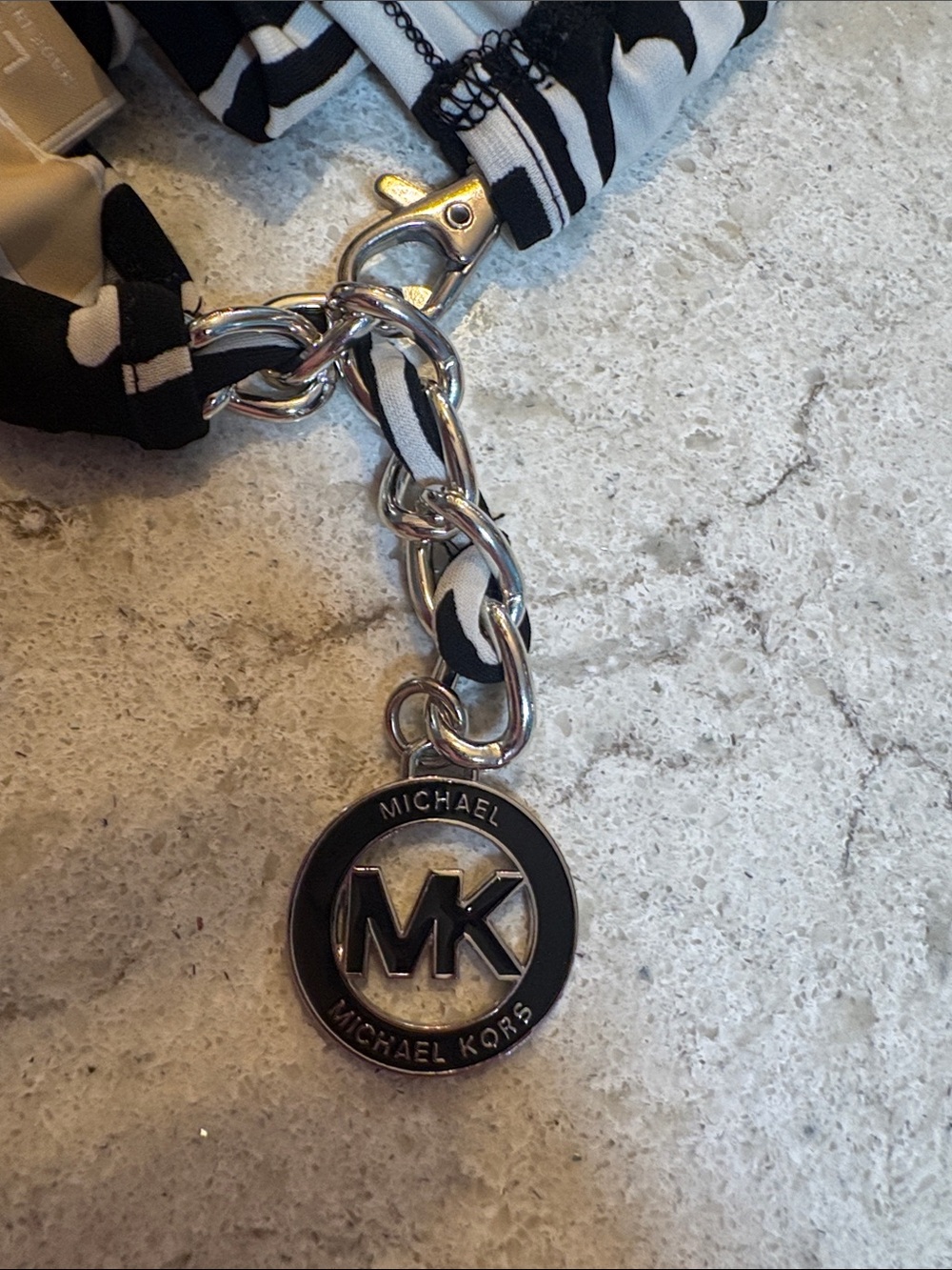 Michael Kors Black and White Chain-Trim Halter Top - Picture 5 of 5